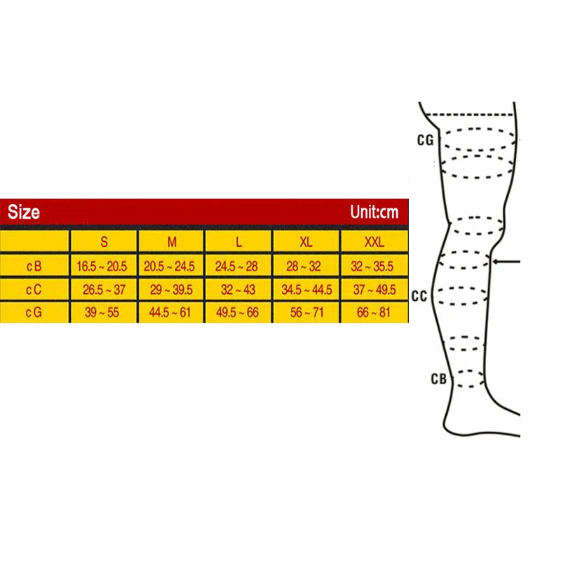 Compression Socks S-XXL Medical Edema Pregnant Varicocele Open Toe Socks Men Women Solid Color Knee Length Elastic Tight Socks