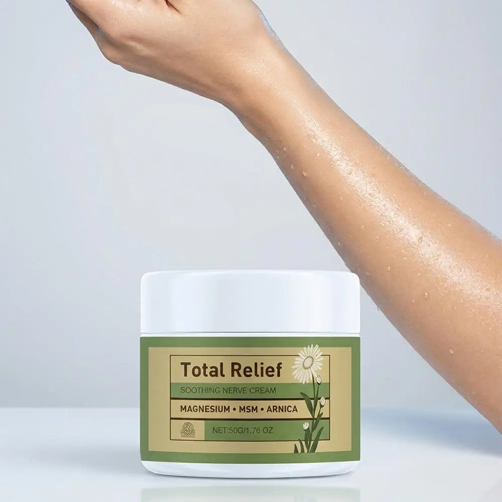 Nerve Total Relief Magnesium Cream Body Care Cream Deep Hydration Soothing Balm for Knees Muscles External Massage Care Lotion