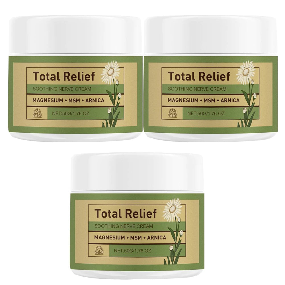 Nerve Total Relief Magnesium Cream Body Care Cream Deep Hydration Soothing Balm for Knees Muscles External Massage Care Lotion