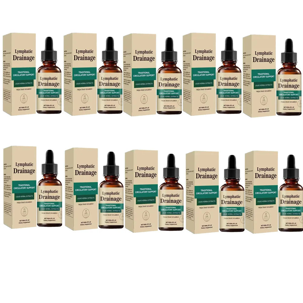 1-10X Lymphatic Drainage Drops - Natural Herbal Formula Helps Body Detoxify Reduces Edema And Discomfort Unisex Body Daily Care