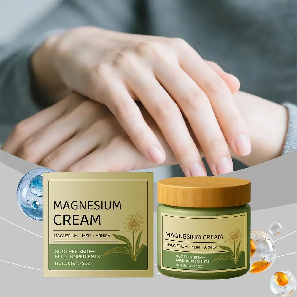 Nerve Total Relief Magnesium Cream Body Care Cream Deep Hydration Soothing Balm for Knees Muscles External Massage Care Lotion