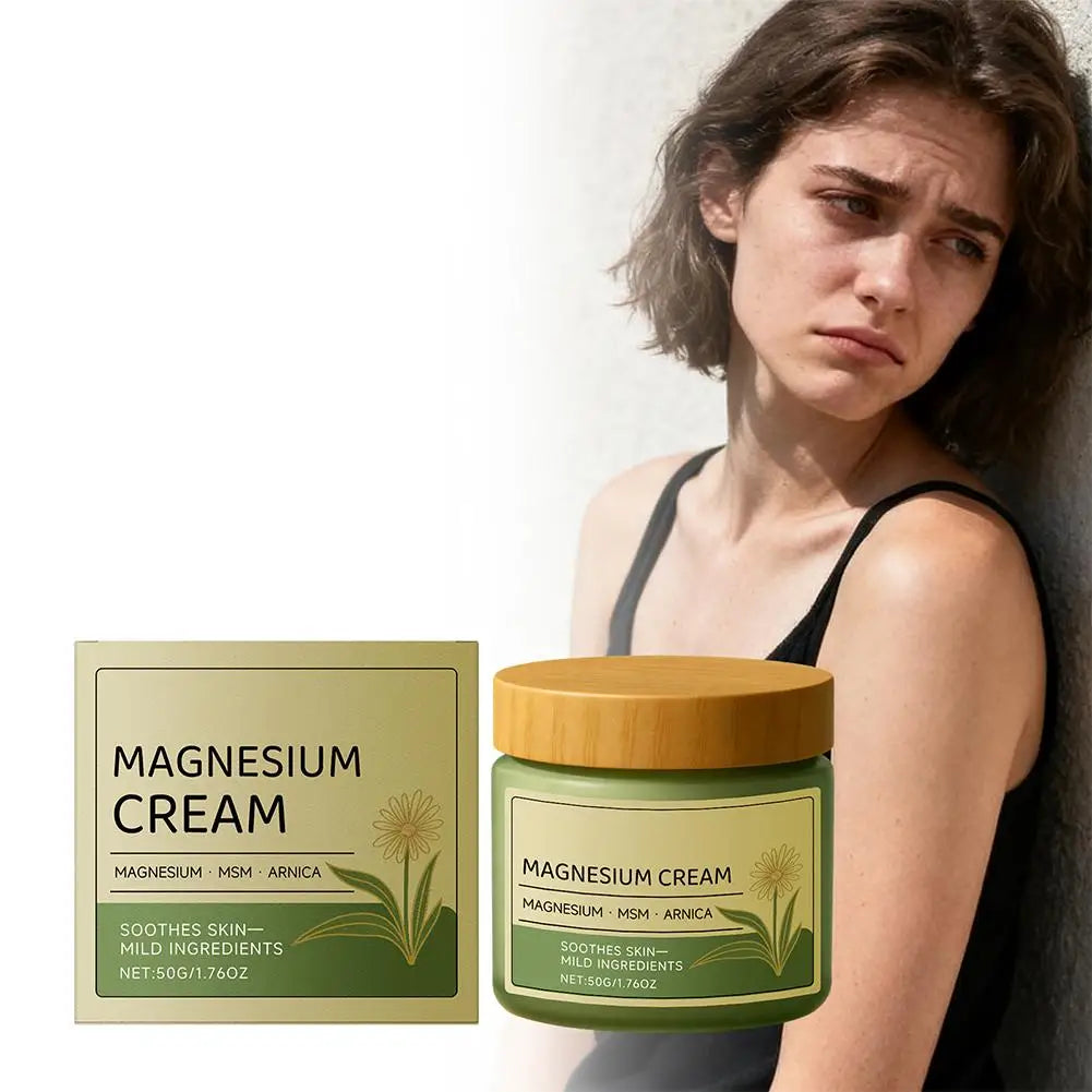 Nerve Total Relief Magnesium Cream Body Care Cream Deep Hydration Soothing Balm for Knees Muscles External Massage Care Lotion