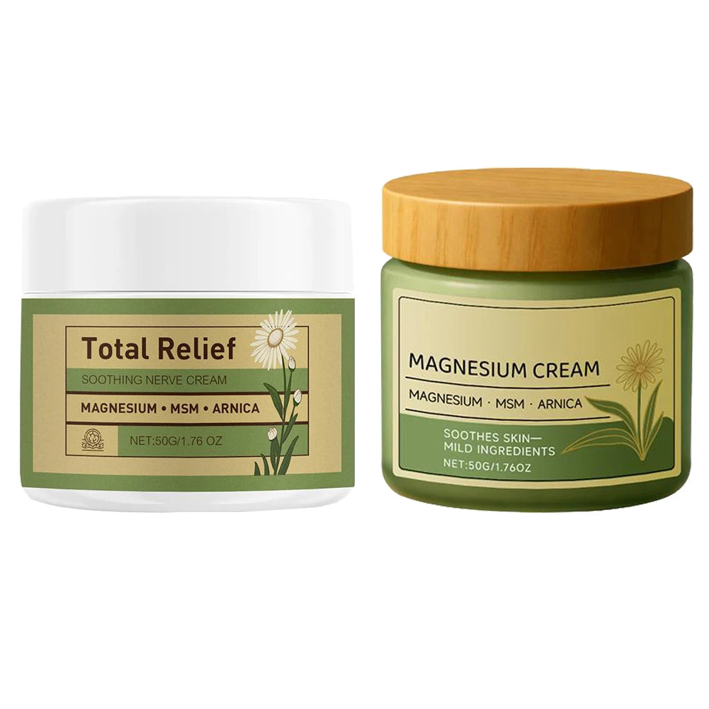 Nerve Total Relief Magnesium Cream Body Care Cream Deep Hydration Soothing Balm for Knees Muscles External Massage Care Lotion
