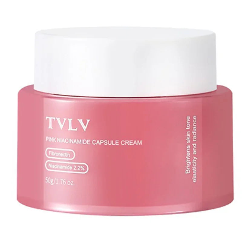 50g Niacinamide Pink Capsule Cream Moisturizing Hydrating Revitalizing Gel Cream Plumping Firming Face Cream Daily Face Skincare