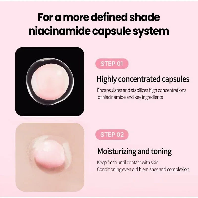 50g Niacinamide Pink Capsule Cream Moisturizing Hydrating Revitalizing Gel Cream Plumping Firming Face Cream Daily Face Skincare