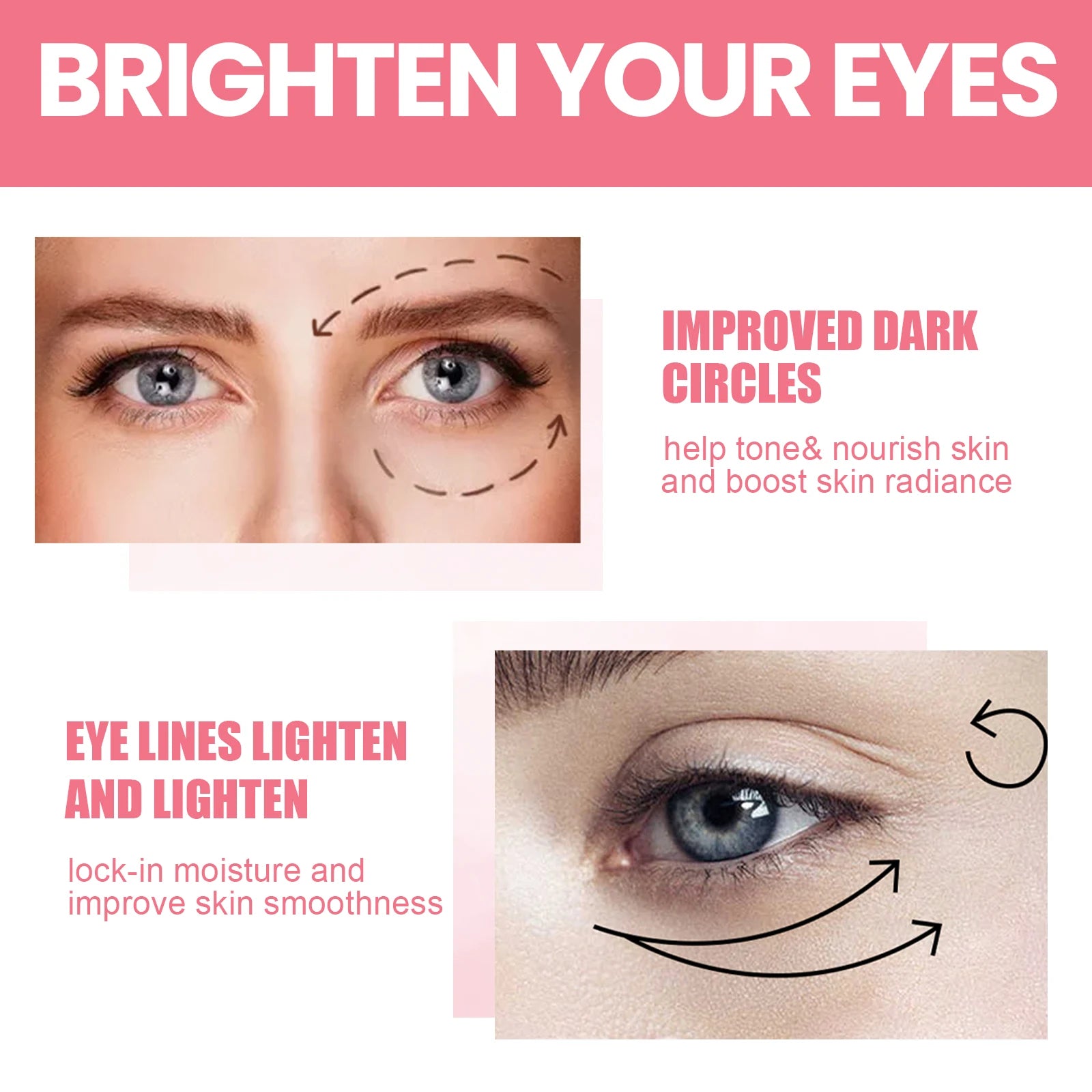 Women Extra Renewing Rosehip Eye Balm Face Lifting Moisturizing Balm Stick Fine Lines Removal Hyaluronic around the Eye Care15ml
