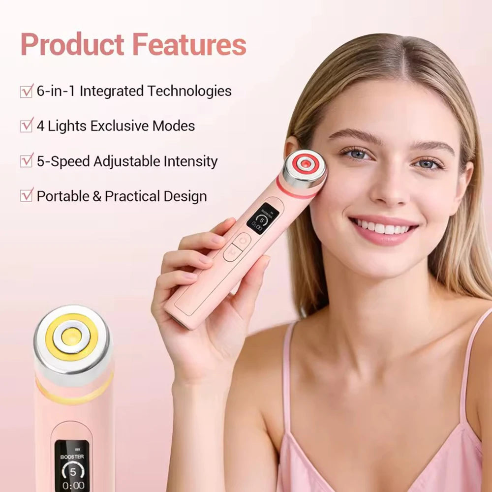 4 Colors Age-R Booster Pro Facial Skin Care Anti Wrinkle Beauty Device EMS Microcurrent Lift Massager Home Use Beauty Skin Care
