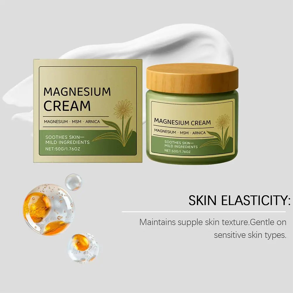 Nerve Total Relief Magnesium Cream Body Care Cream Deep Hydration Soothing Balm for Knees Muscles External Massage Care Lotion