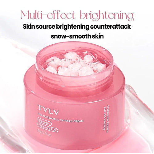 50g Niacinamide Pink Capsule Cream Moisturizing Hydrating Revitalizing Gel Cream Plumping Firming Face Cream Daily Face Skincare