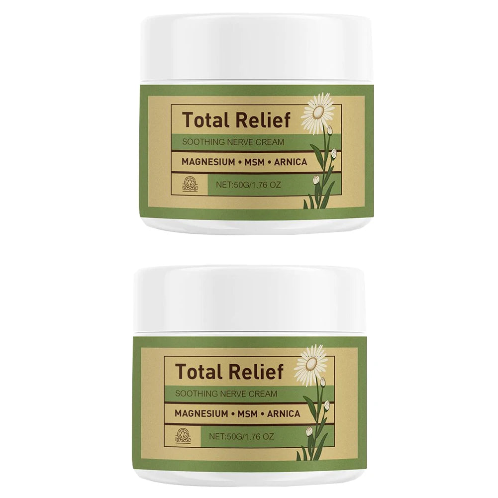 Nerve Total Relief Magnesium Cream Body Care Cream Deep Hydration Soothing Balm for Knees Muscles External Massage Care Lotion
