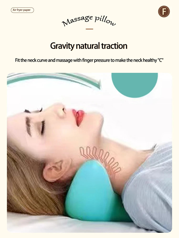 Cervical Massage Pillow Household Portable Gravity Finger Pressure Neck Protection Traction Pillow Assists Sleep Repair Pillow