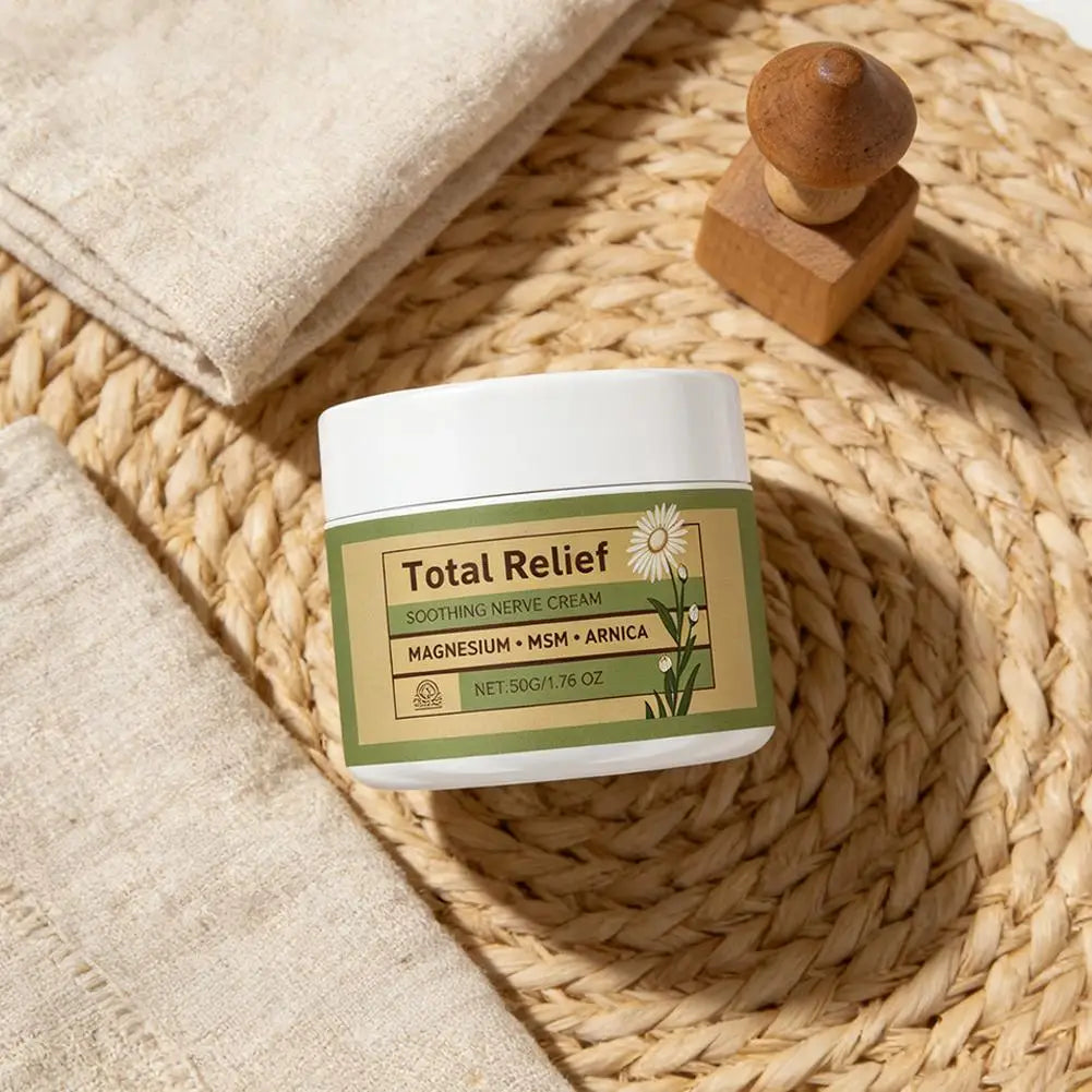 Nerve Total Relief Magnesium Cream Body Care Cream Deep Hydration Soothing Balm for Knees Muscles External Massage Care Lotion