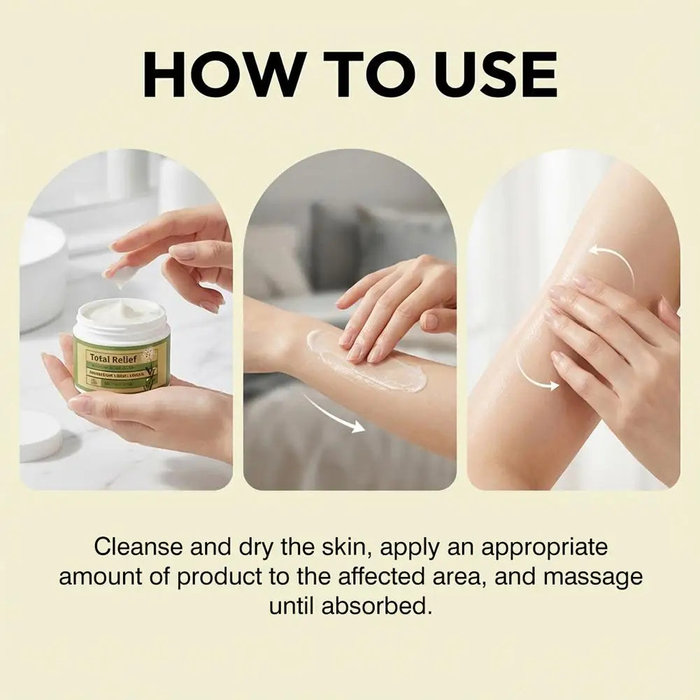 Nerve Total Relief Magnesium Cream Body Care Cream Deep Hydration Soothing Balm for Knees Muscles External Massage Care Lotion