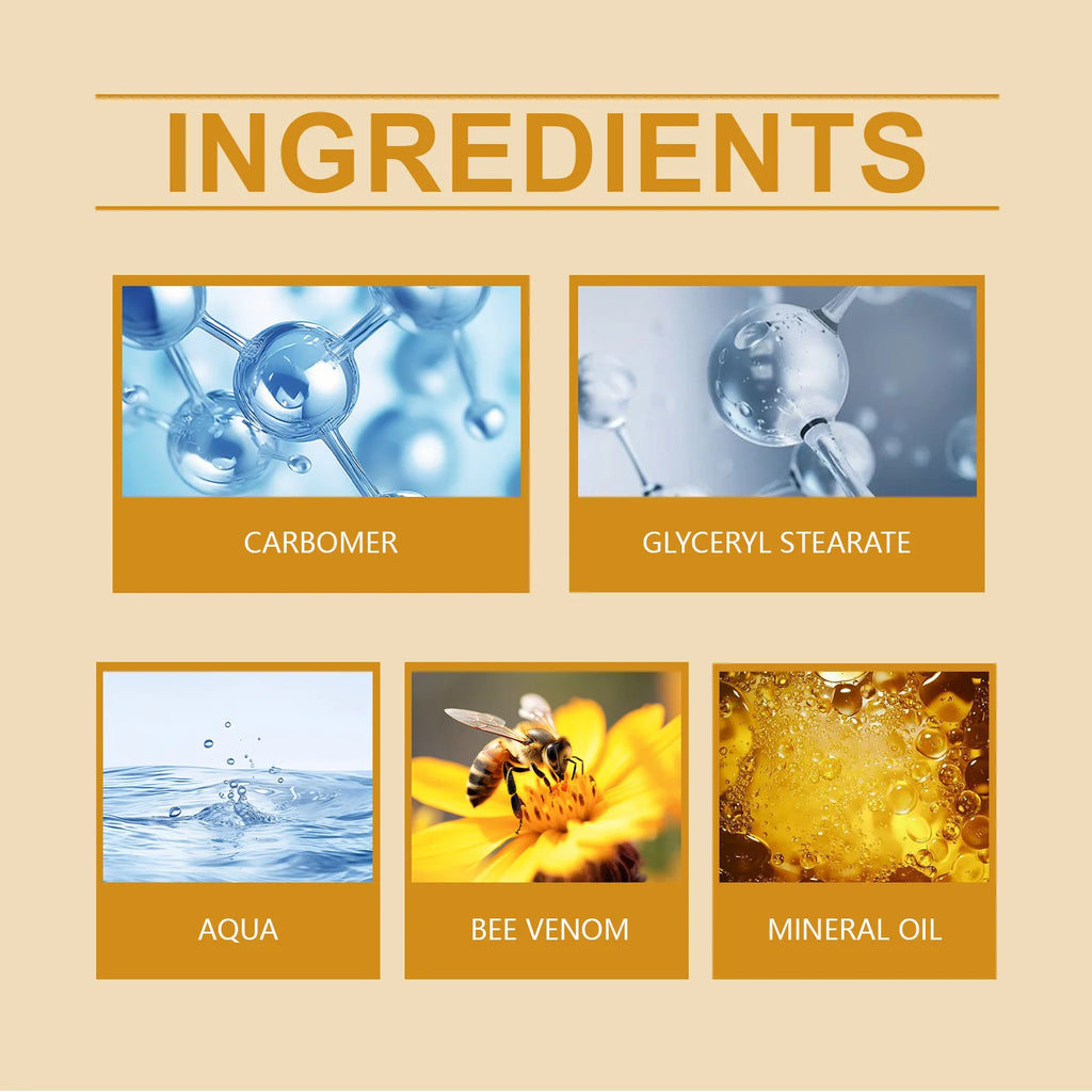 Bee Venom Wrinkle Removal Cream Firming Lifting Facial Moisturizing Deep Hydration Smoothing Fine Lines Anti Aging Face Cream